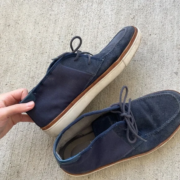 Calvin Klein Jake Blue Suede Lace up loafers Size 9 - Picture 10 of 10